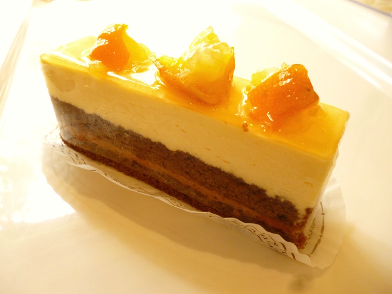 オレンジムースとチョコムース